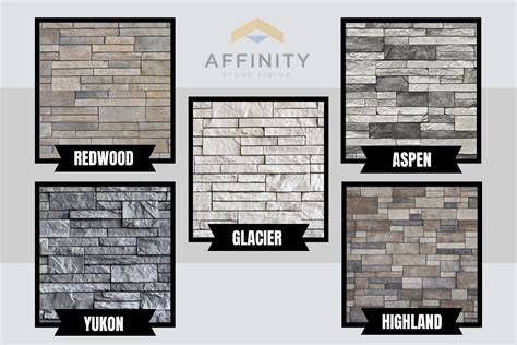 infographic of stone veneer options for sokl