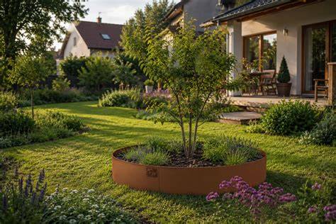 betonovy obrubnik kruh zahrada image