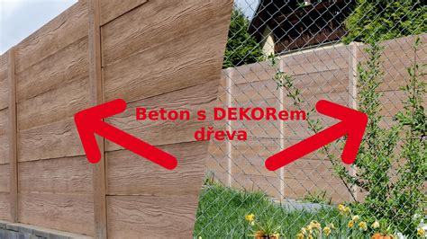 grafika kombinace betonu a dreva plot Extera