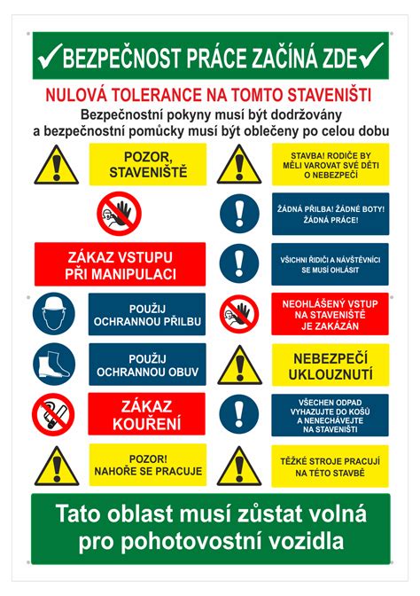 tabulky a cedule pro BOZP (informační a výstražné)