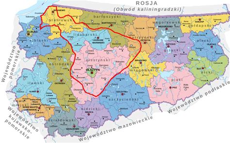 mapa regionu vodohospodářských projektů