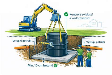 betonová nádrž ilustrace instalace