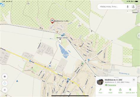 mapa umístění firmy a okolí
