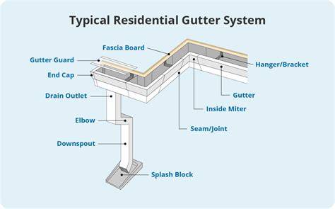 schematic diagram of colored gutter system