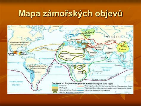 mapa zámořských objevů a hlavních tras