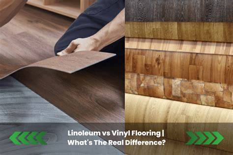 Grafika srovnání vinyl vs linoleum