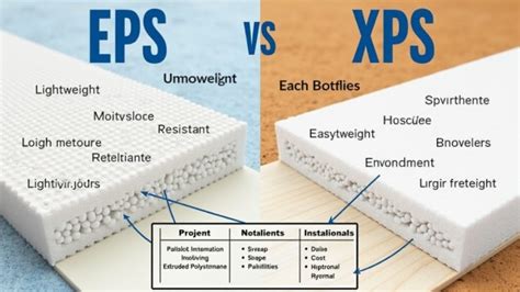 illustrative infographic of EPS and XPS comparison