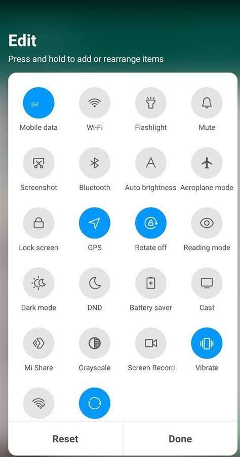 ikon stavového řádku Huawei P10
