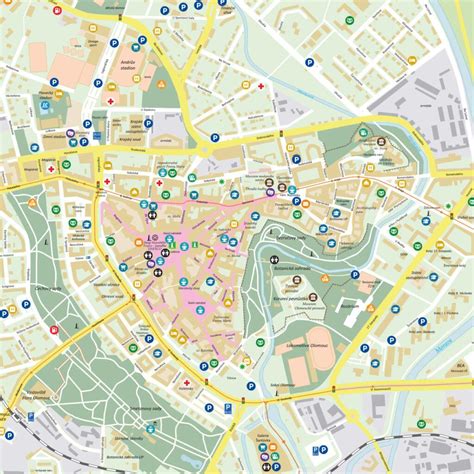 vizuální mapa střech města a městských výškových budov