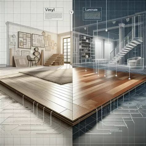 vizuální srovnání vinyl a laminát