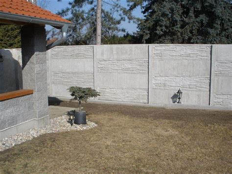 vizuální domovský design betonových plotů