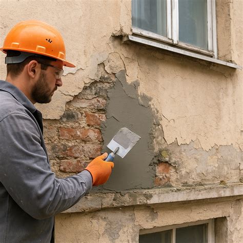 Znázornění typů poškození omítky a vlhkosti