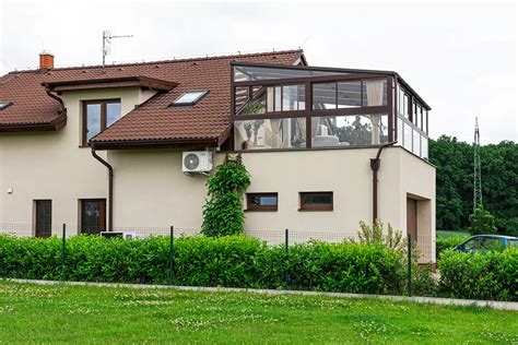 integrace zimní zahrady na střeše garáže