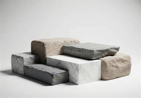 illustration of natural stone textures in interior