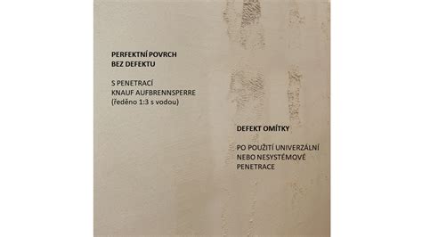 grafika typů penetrací pro omítky