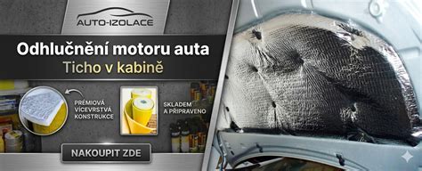 izolace kapoty auto infografika