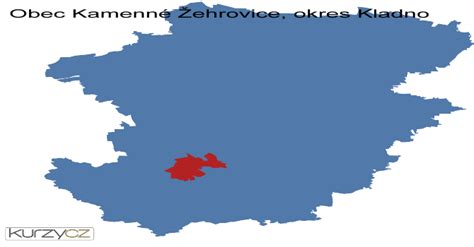 mapa regionu Kamenné Žehrovice a Kladno
