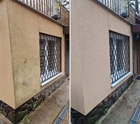 detail fasády po čištění a impregnaci