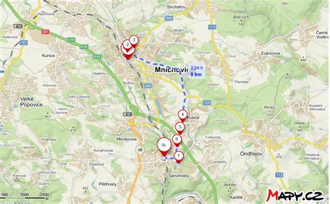 Mapa regionu Mnichovice a Strančice pro stavebniny
