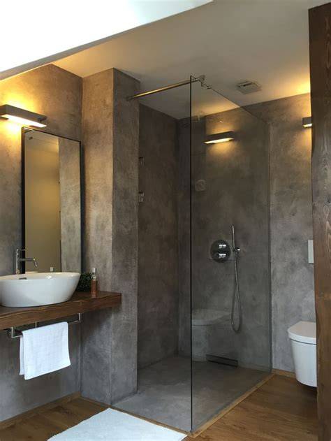 interiérový design s betonovou stěrkou