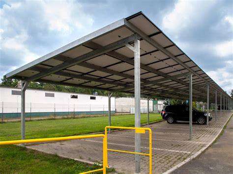 solarni parkoviste carport ilustrace