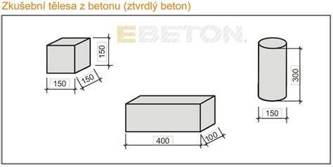 zkušební tělesa 150x150x150 mm zkoušky 0/4 mm