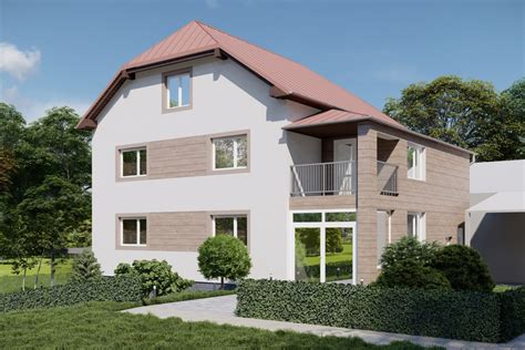 vizualizace fasád moderní domu