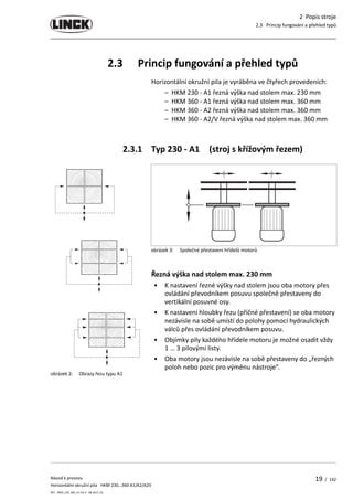 Diagram nastavení hloubky a poloh pro DDF 40