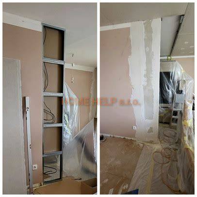vizuální srovnání stěrky a štuku